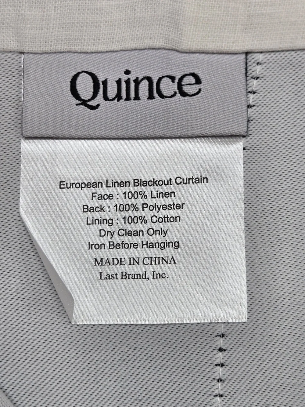 NWT QUINCE Set Of 2 48x96 European Linen True Blackout Curtains White 0464